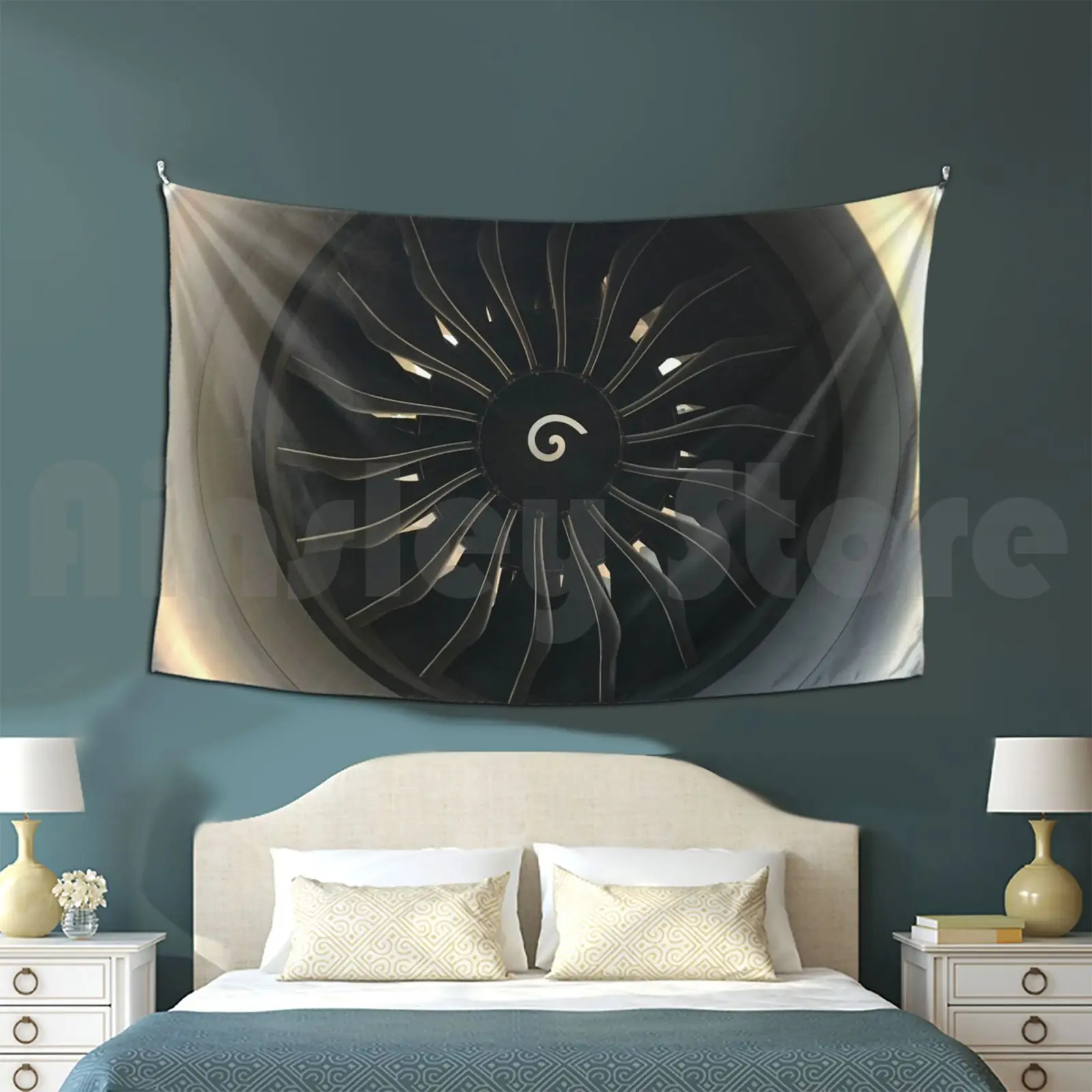 B737 Max Engine Power Unit Tapestry Living Room Bedroom Fly Pilot Airplane Cockpit Cabin Crew Airman Flyagain 737 B737 Plane