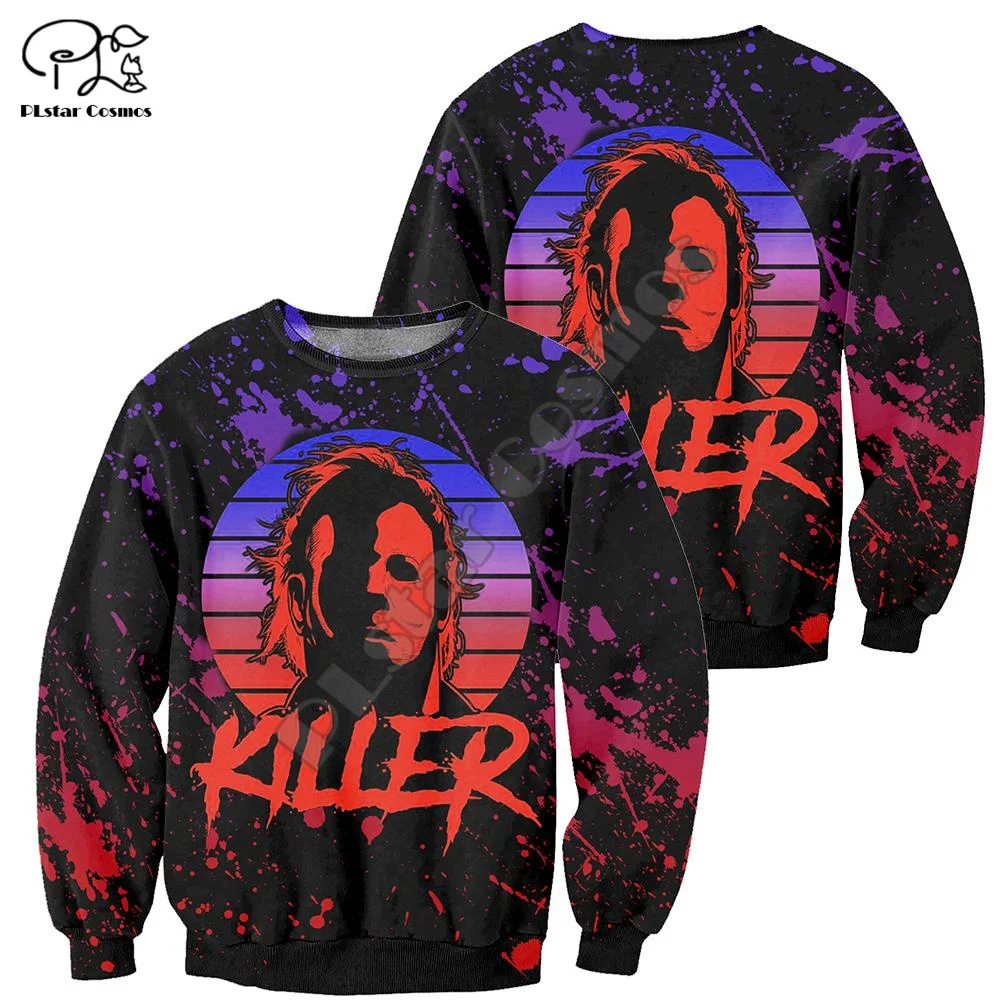 PLstar Cosmos Newest Halloween Movie Michael Myers Horror Terror Colorful 3DPrint Men/Women Streetwear Harajuku Funny Hoodies A4