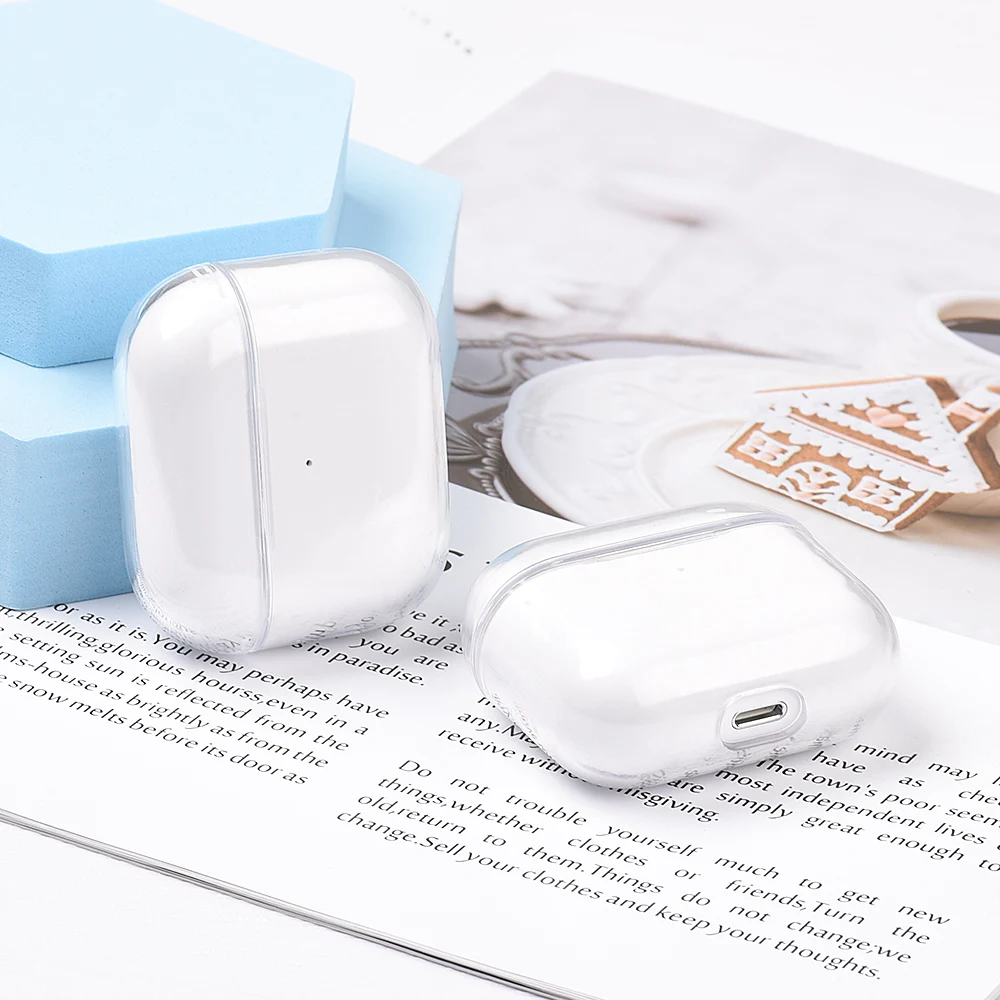 Casing Transparan untuk Airpods 2 3 Pro 1 Casing PC Penutup Earphone Bening untuk Apple Air Pods Pro 2 3 1 Casing Earpods Cangkang Kotak Pengisi Daya