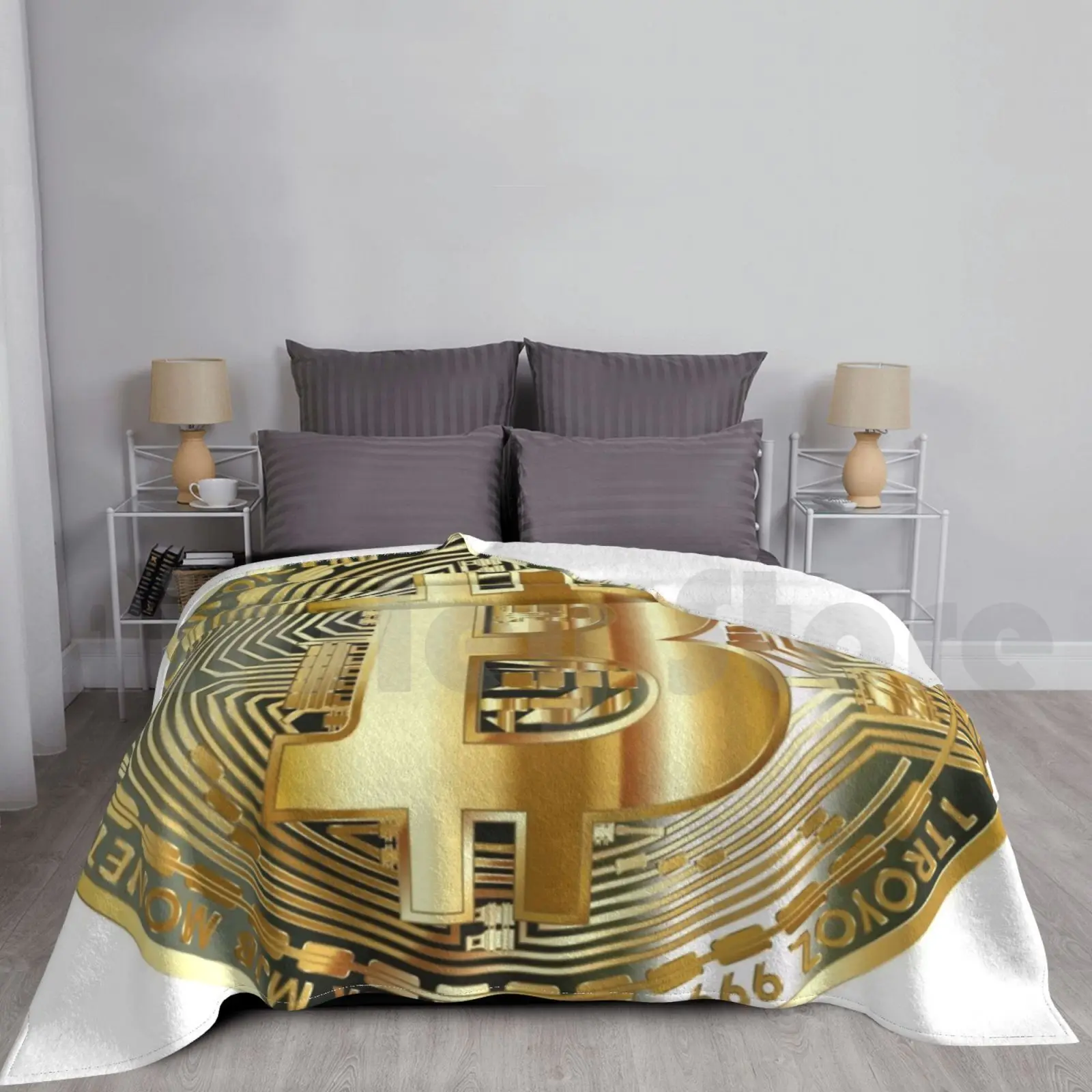 

Bitcoin Blanket Super Soft Warm Light Thin Money Bitcoin Digital Money Gifts Trading Exchange Stock Exchange