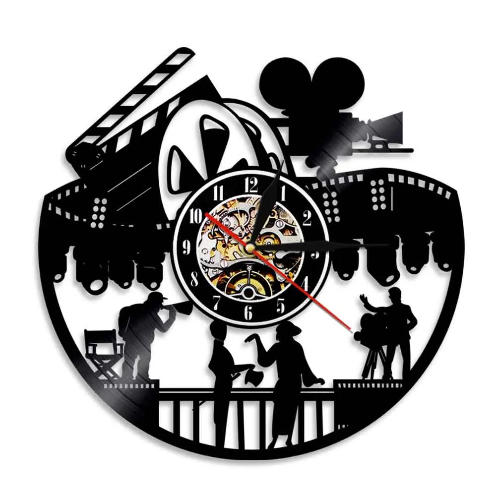 Actors In Movies Vinyl Record Wall Clock Movie Director Gramophone Album Artwork Clock Watch Cinema Home Decor Film Lover Gift