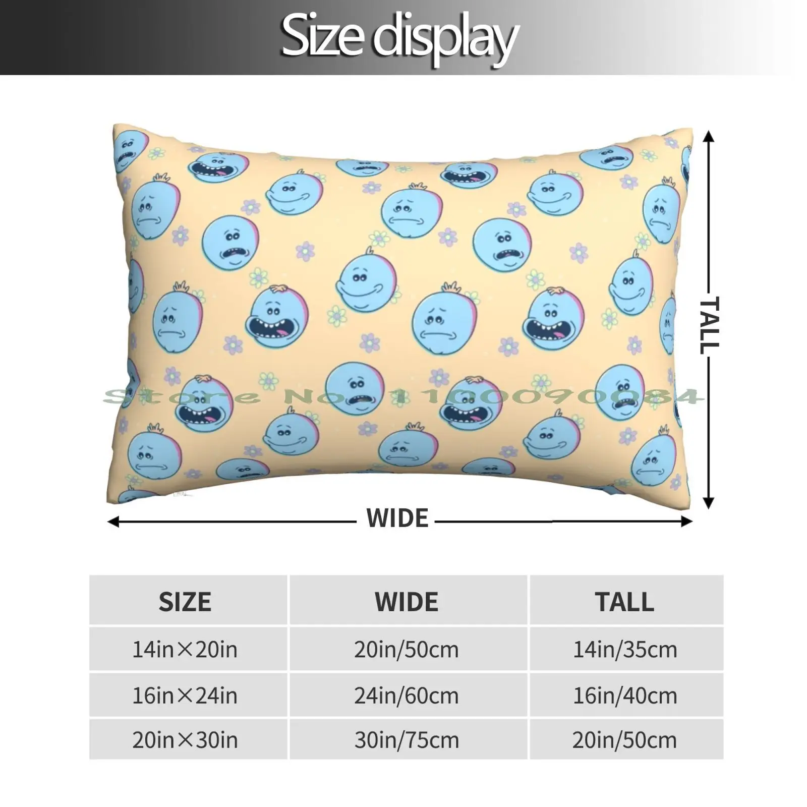 Mr Meeseeks ( ) Pillow Case 20x30 50*75 Sofa Bedroom Kamen Rider Motorcycle Kids Sexy Motorcycle Motorcycle Women Motorcycle