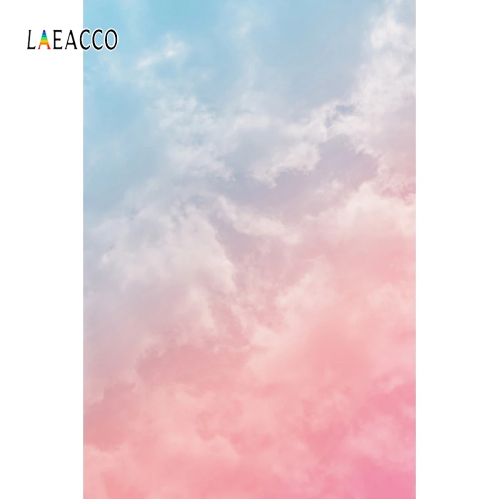 Laeacco Baby Shower Backgrounds Blue Sky Sunset Clouds Child Newborn Birthday Photography Backdrops For Photo Studio Photocall