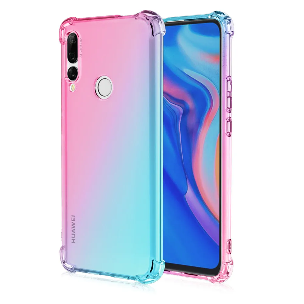 300pcs/Lot Ultra Slim Double Gradient Color Case for Huawei Mate 40 P40 for P Smart 2021 Nova 7 Se Pro Lite