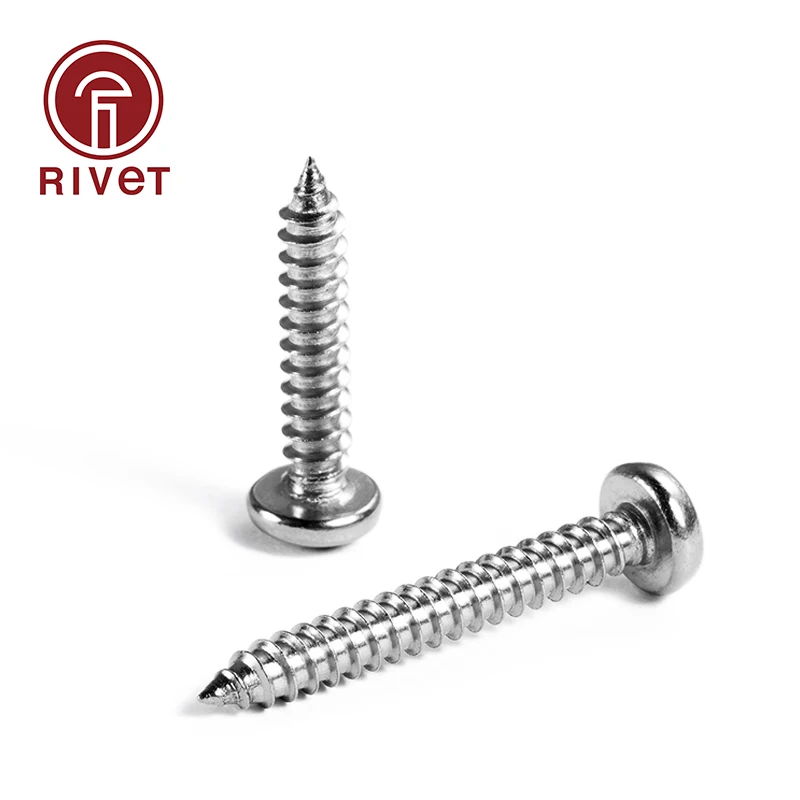 316 A4-70 Stainless Steel Cross Phillips Round Head Self Tapping Wood Screw GB845 DIN EN ISO 7049 ST2.9 ST3.5 ST3.9 ST4.2 ST4.8