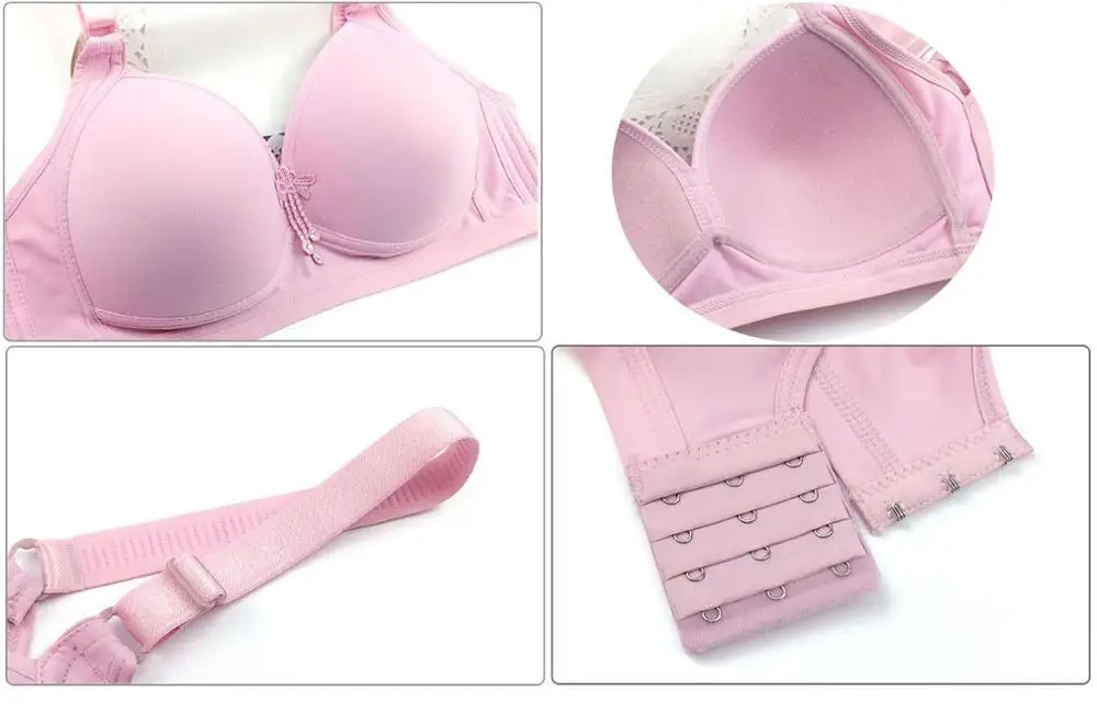 Tops Smooth Push-Up Bras A B C D Cup Sexy Women Wire Free Bra Underwear T-Shirt Bralette Lingerie Lace Bh big bust 34-46 C07 image 6