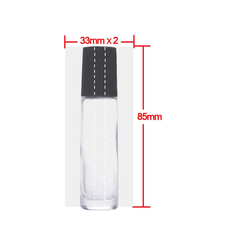 200Pcs Clear PVC Heat Shrink Wrap Film for Essential Oils Roll Bottles 10ml Shrink Tube