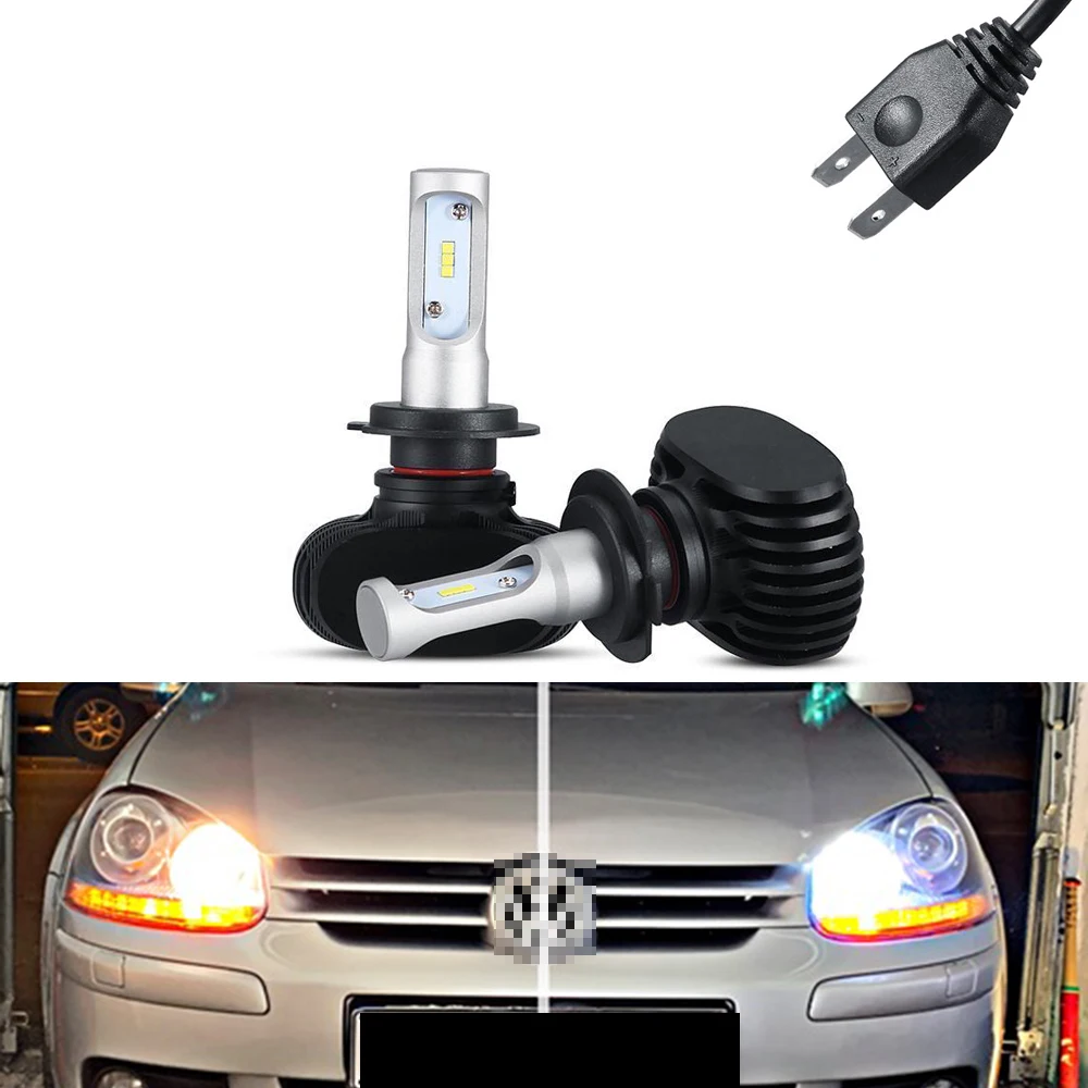 2x Canbus 6000k biały 8000lm H7 Led Light LED Tip reflektor do golfa 5 (2007)