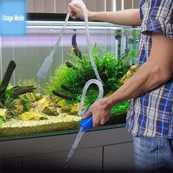 Bomba de vacío para limpieza de acuarios, cambiador de agua semiautomático para tanque de peces, herramienta de limpiador de grava, 145/170cm