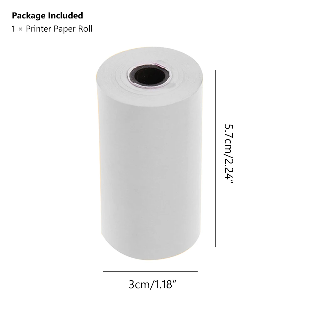 Thermal Paper With Self-adhesive Printable Sticker Paper Roll Direct 57*30mm(2.17*1.18in) For PeriPage A6 Pocket PAPERANG P1/P2