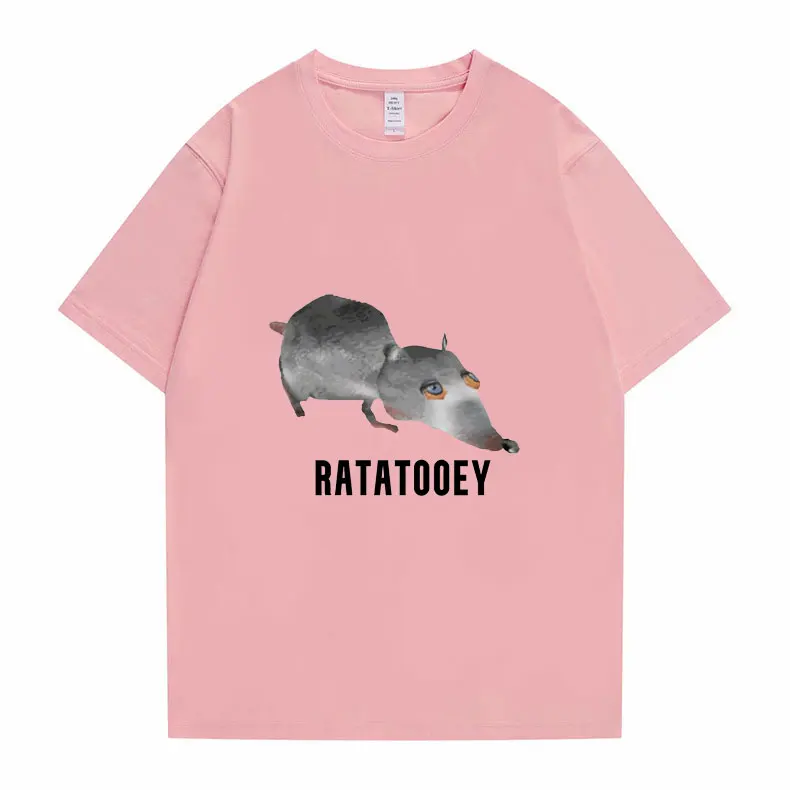 New Harajuku RATATOOEY T Shirts Funny Mouse Print Tshirt Summer Men Women Fashion Creative Tees Short Sleeve Man LooseT-shirt