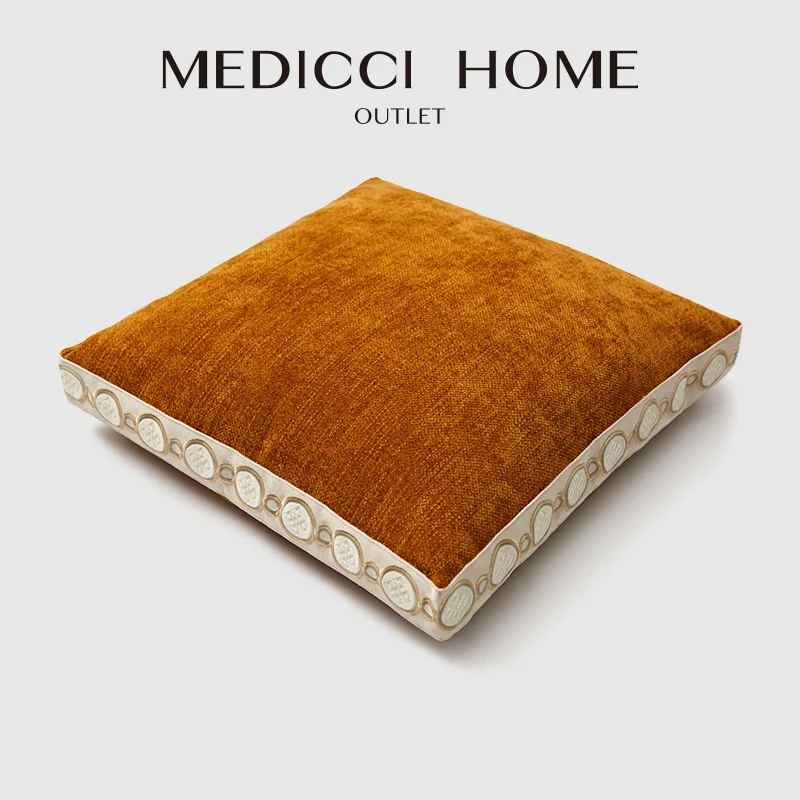 

Medicci Home Luxury Patio Bench Seating Cushion High Density Chenille Upholstery Indoor Couch Cushion Sofa Pad Retro Decor 55x55