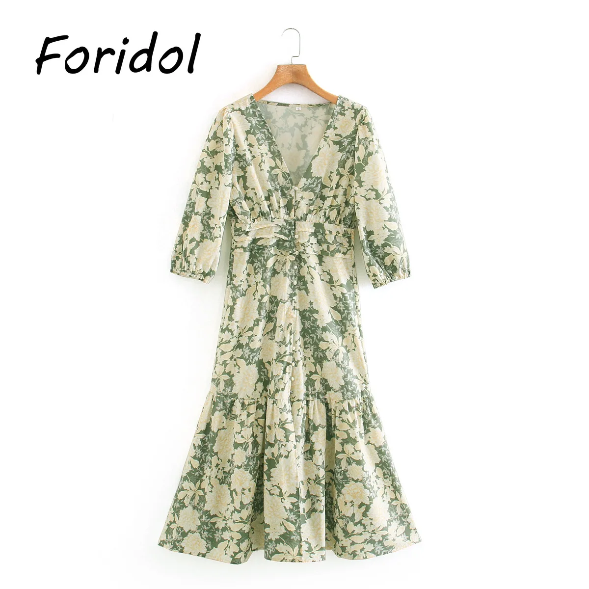 Autumn Long Floral Print Dress Robe for Women Casual Long Sleeve Split Dress Female Boho Elegant Maxi Party Vestidos Spring 2022