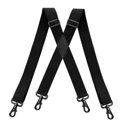 3.5*120cm New Fashion Wide Men's Suspender Black Hook Buckle 4 Clip Stretch Male Jockstrap Work Braces Men Accessories