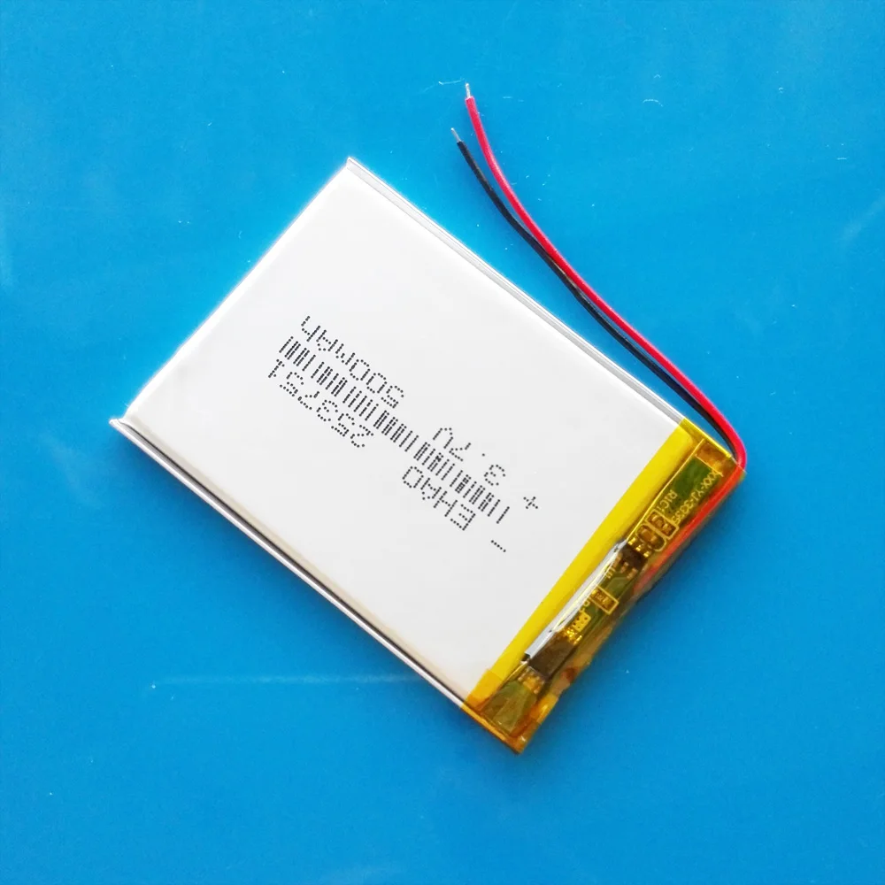 10 ชิ้น 3.7 โวลต์ 500 มิลลิแอมป์ชั่วโมง Lipo แบตเตอรี่ลิเธียมโพลิเมอร์แบบชาร์จไฟได้ 253751   สําหรับ MP3 GPS ชุดหูฟังกล้องสมาร์ทวอทช์บันทึกลําโพง