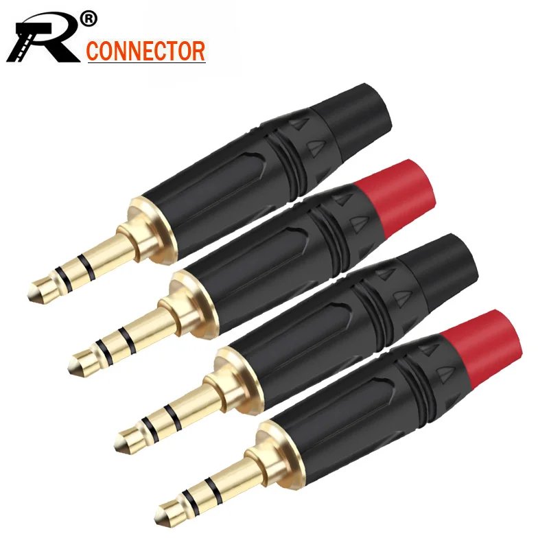 Conector de Fio de Solda com Polos Estéreo Conector Macho de 100 mm Conector de Fio de Solda Plug de Fone de Ouvido Faça Você Mesmo com Pinos de 3.5 mm com 3.5 Peças