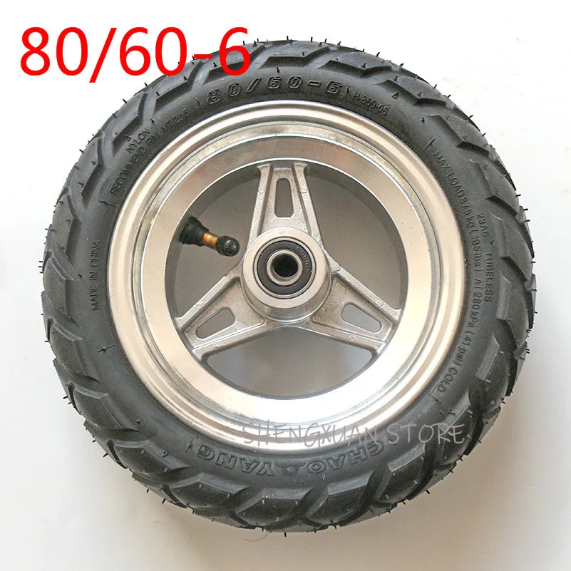 Pneumatic 80/60-6 tire wheel with inner tire with hub scooter wear-resistant For New electric scooter mini avt