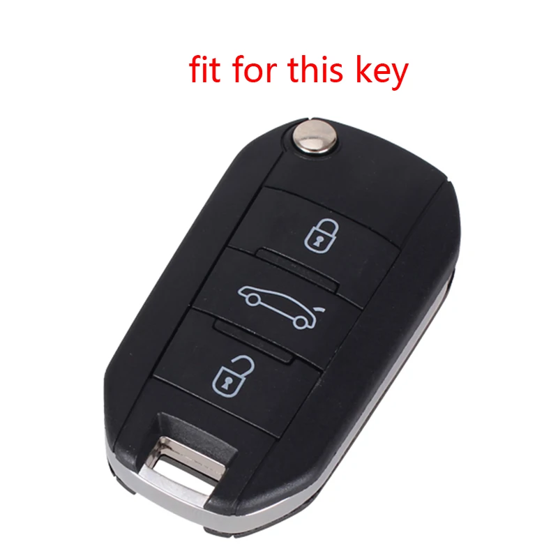 Key Case Cover Cap for Opel Grandland X Combo Key Holder for Citroen C5 Aircross C4 Picasso C2 C3 X7 Car Accessories for Peugeot