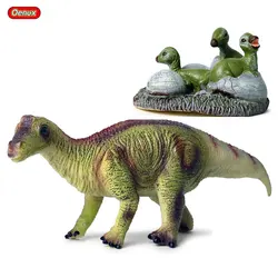 Oenux New Jurassic Soft PVC Dinosaur Model Action Figures Toy Maiasaura Dinosaur World Park Cub Animal Educational Toy Kid Gift