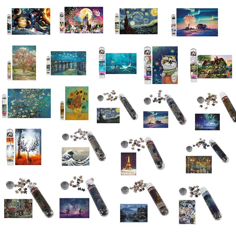 Hot 150/234 Pcs Multi-type Landscape Puzzle Game Test Tube Packaging Educational Toys Or Adults Puzzle Toys Kids home games