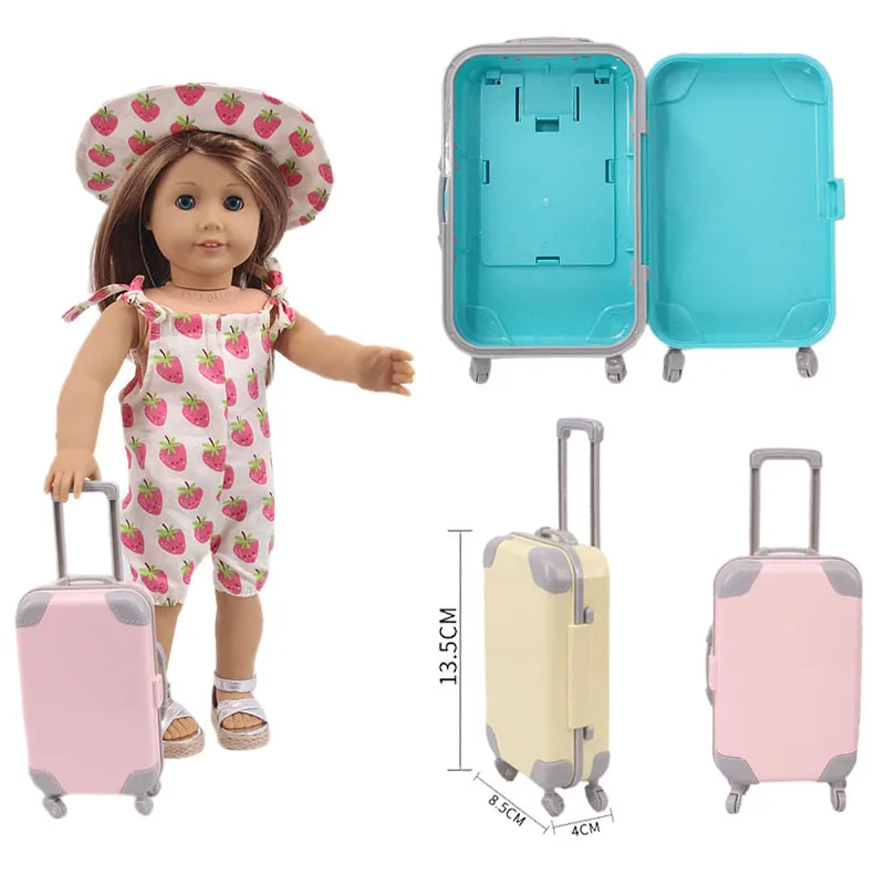 Doll Travel Luggage Suitcase For 18 Inch American Of Girl`s &43Cm Baby New Born Doll Zaps Generation Toy Russia DIY Girl`s Gift