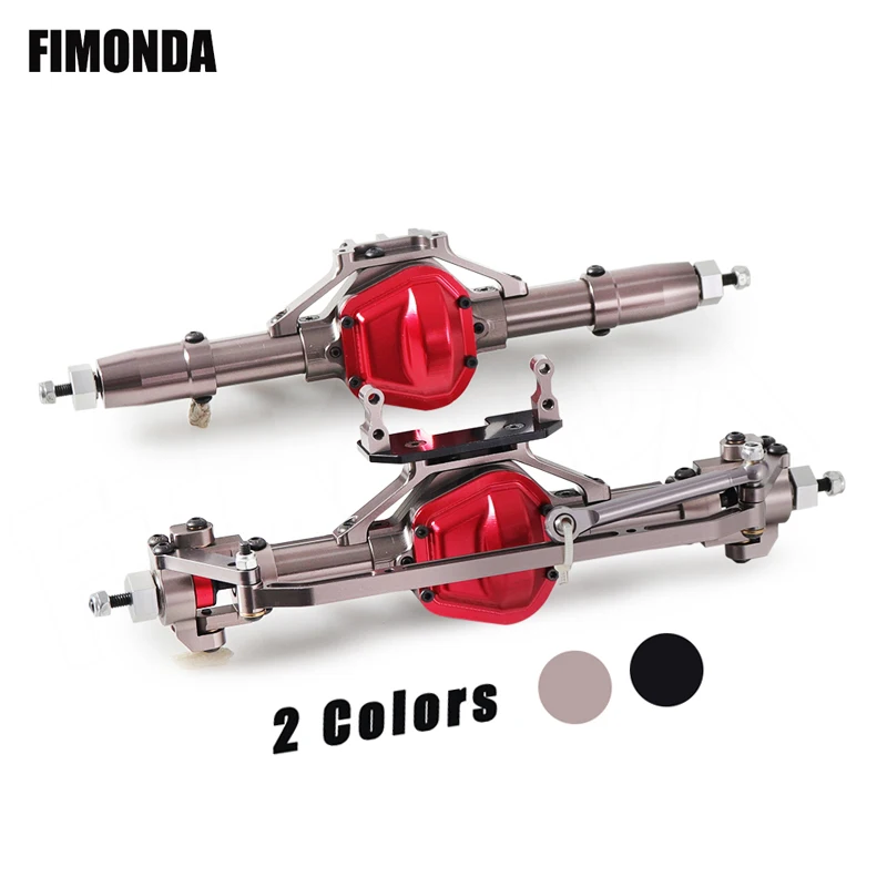 

FIMONDA Metal CNC Front Rear Axle with Servo Base for 1/10 RC Rock Crawler Car Axial SCX10 RC4WD D90 Upgrade Parts