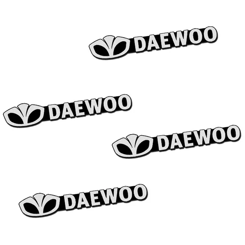 2/4pcs Car Accessories Auto Audio Aluminum Speaker Stereo Stickers For Daewoo Matiz Nexia Lanos Kalos Gentra Nubira Car Styling