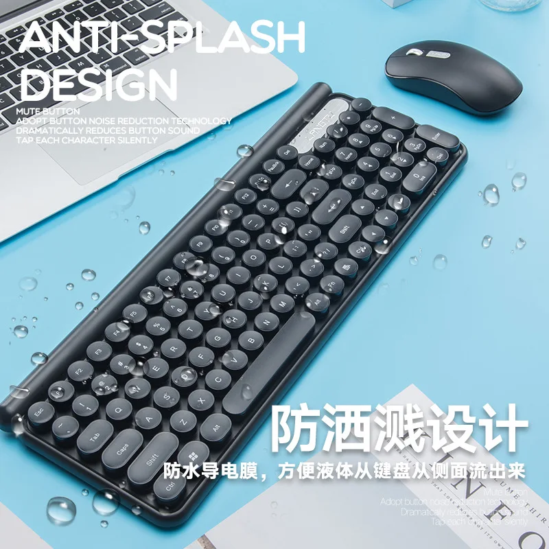 Wireless Silent Keyboard Mouse Comb for Notebook Computer Laptop Mac Portable USB Wireless keyboard set for Office Home