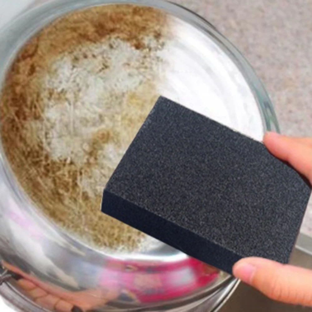 

Practical Kitchen Soft Emery Sponge Brush Rust Cleaner Dishwashing Cloth Scrub Dish Bowl Pot Pad Kitchen Cleaning Tool