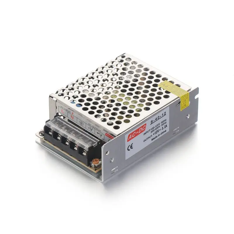 20pcs DC 12V 3.2A 38.4W SMPS Switching Power Supply Source Transformer For LED Strip Light Amplifier Controller CCTV LCD Monitor