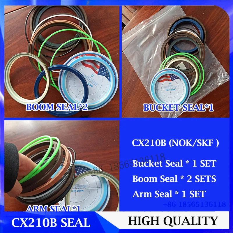 

4STES CX210B Excavator ARM/BOOM/BUCKET Cylinder Seal Kit for CASE210B Hydraulic Repair Oil Seal