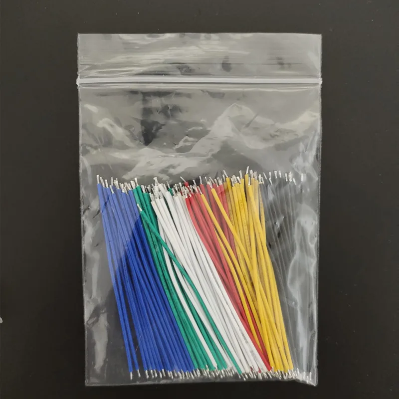 120PCS/Lot 24AWG Tin-Plated Solder Cable 5CM/8CM/10CM/15CM/20CM Breadboard PCB Jumper Cable Color Mixing Length Optional