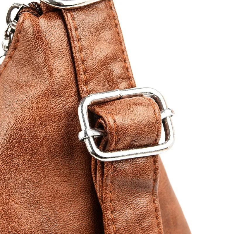 Vintage Frauen Umhängetasche Mode Pu Leder Umhängetasche Designer Geldbörse große Kapazität Handtasche Reisetasche Sack à main – Detail 24