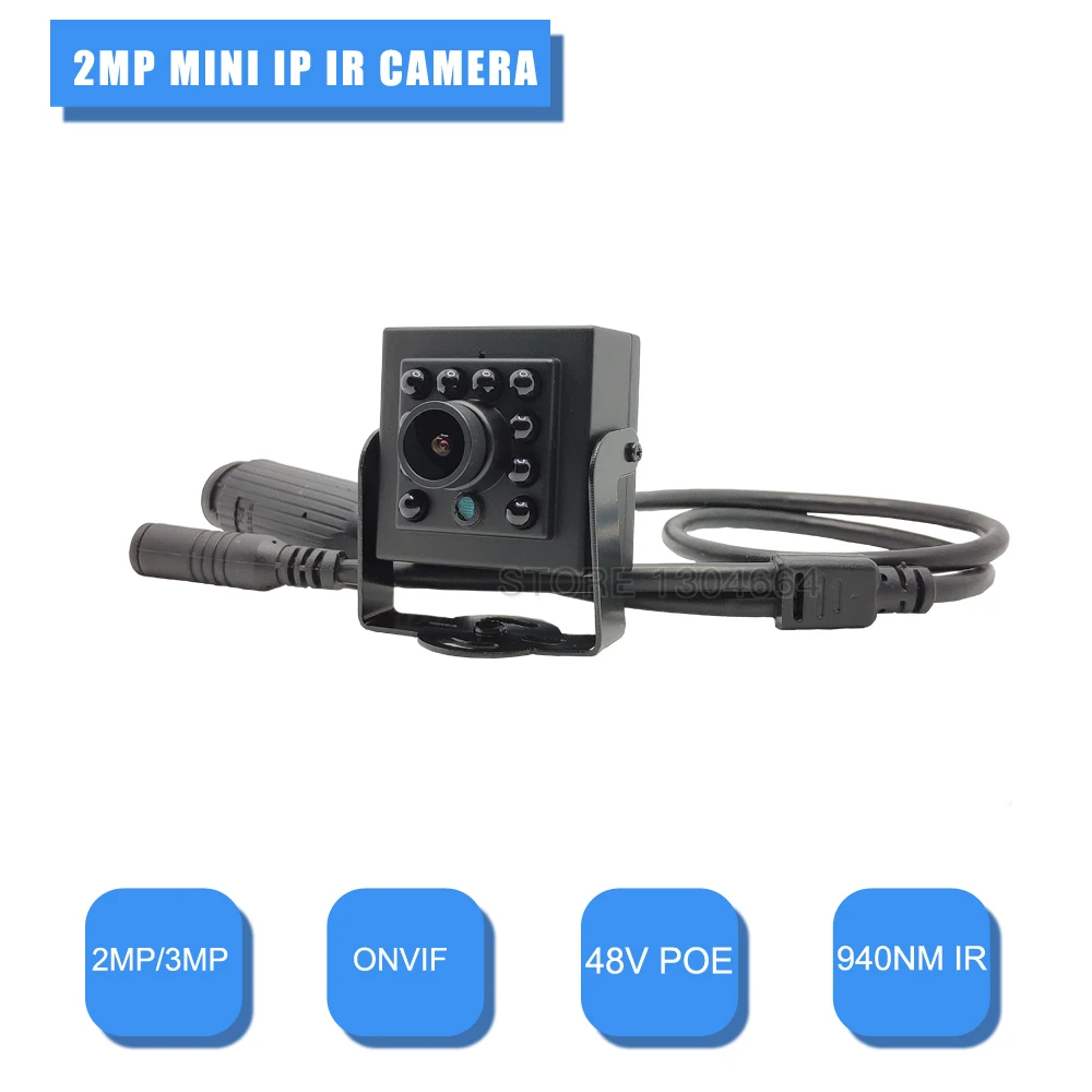 2MP 3MP IP kamera 48V POE gece görüş Mini IP kamera ONVIF P2P güvenlik ağ Mini kamera küçük gözetim video kamera