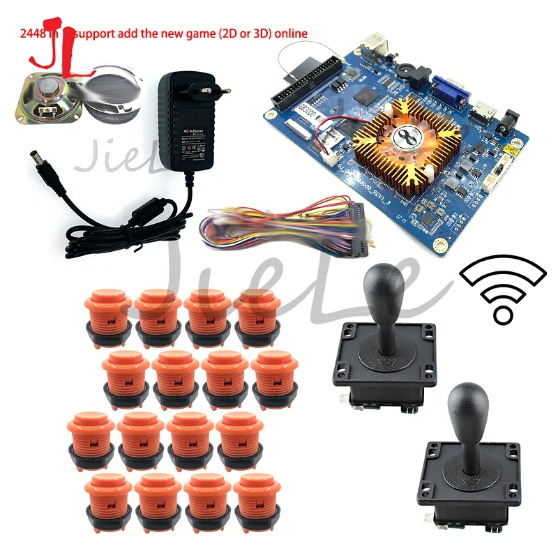 

WIFI Pandora Box 3D 4018 kit DIY Arcade Kit +HAPP push buttons and Joystick Arcade Console machine Home closet package