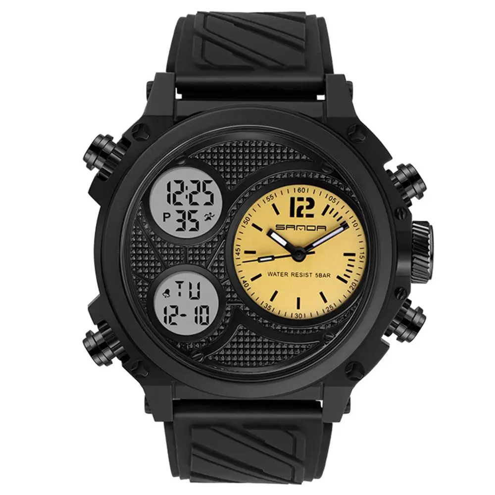 

SANDA New Fashion Watches for Men Waterproof Quartz Wristwatch Multi-function 3 Dials Cool Male Sport Clock Relogio Masculine