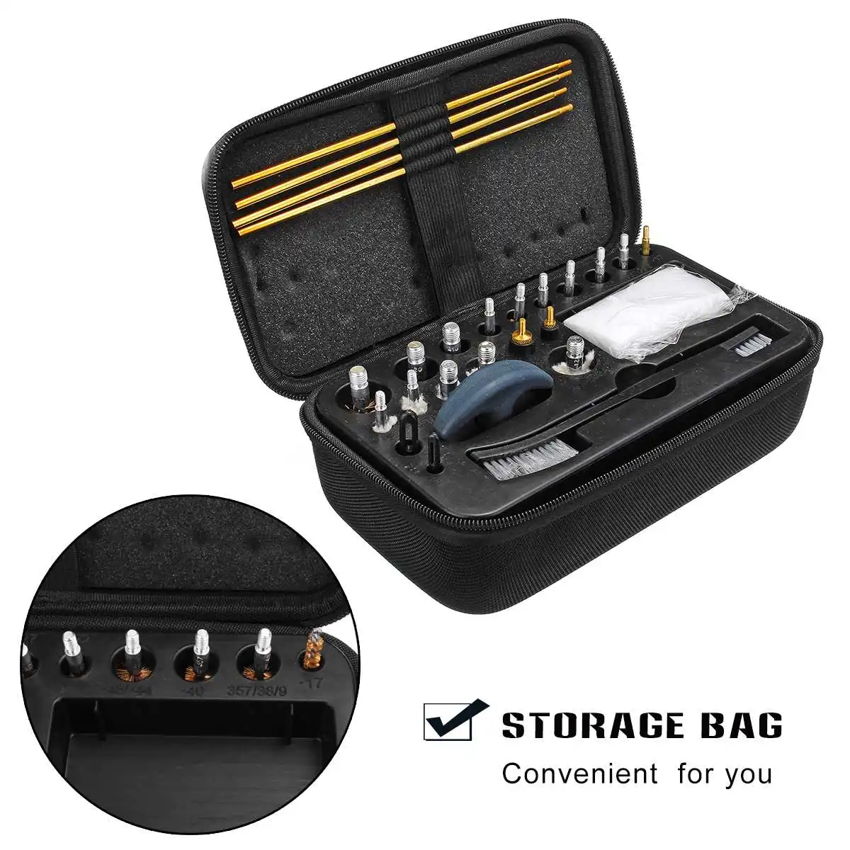 26pcs Universal Gun Cleaning Kit For Rifle Pistol Handgun Shotgun Brush Tool Professional Hunting Gun Accessories