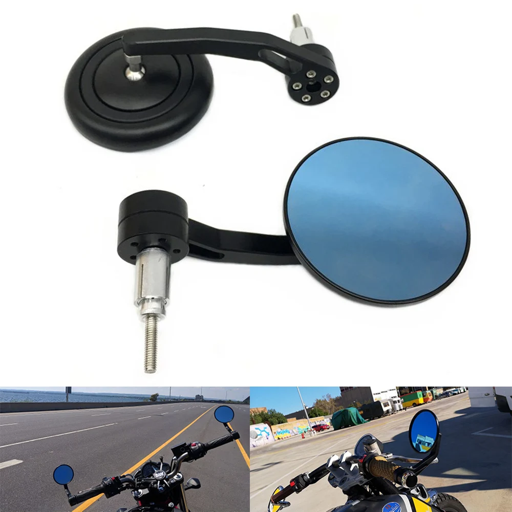 Handel Bar Ends Motorcycle Mirror Handlebar Ends Rear Mirrors Side Mirrors For Yamaha FZ1 FAZER FZ6 FZ6R FZ8 XJ6 MT-07 MT-09