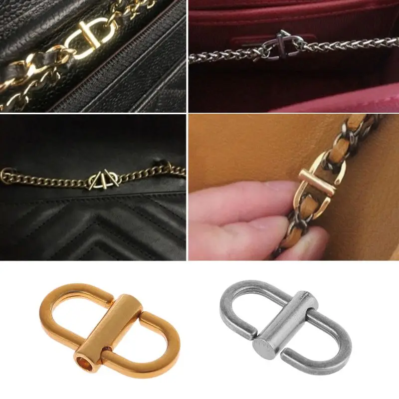 Adjustable Metal Buckles for Chain Strap Bag Shorten Shoulder Crossbody Bags Length Accessories