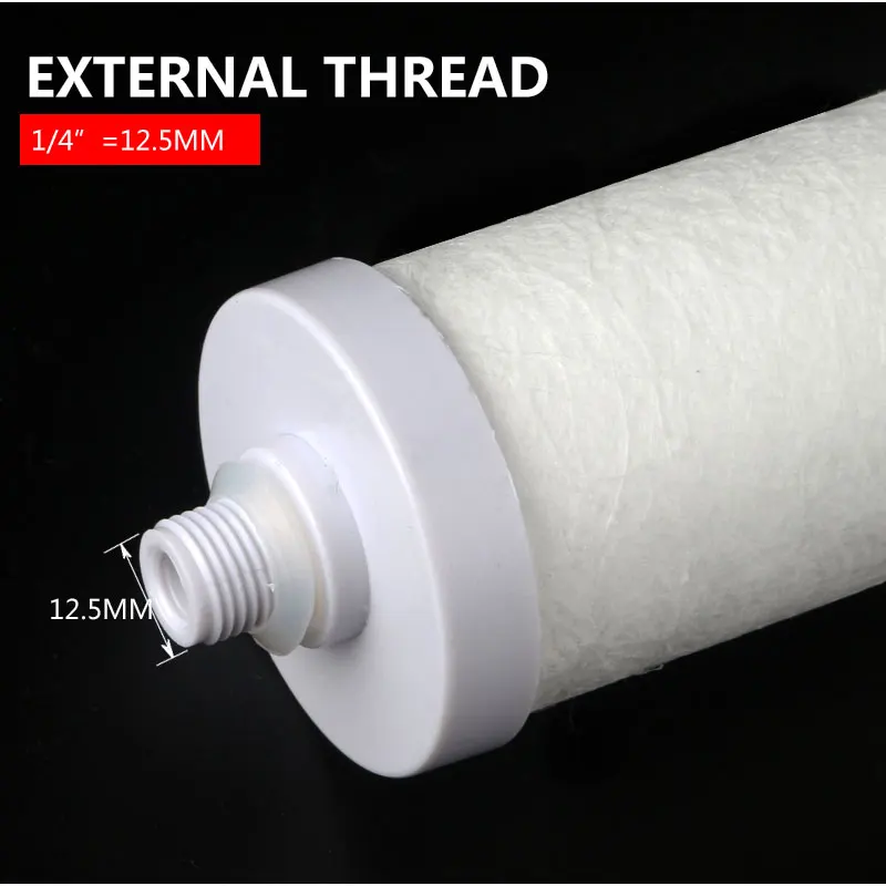 8นิ้วผ้าไหมฟันผ้าฝ้ายPpเครื่องกรองน้ำตะกอน5ไมครอนกรองน้ำ1/4 "กรองความยาว215มม.