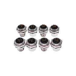 M1216 3 4 5 8 Pin sensor connector mounting hole 16mm M12 Flange Socket panel back mount threaded coupling Male&Female M1216