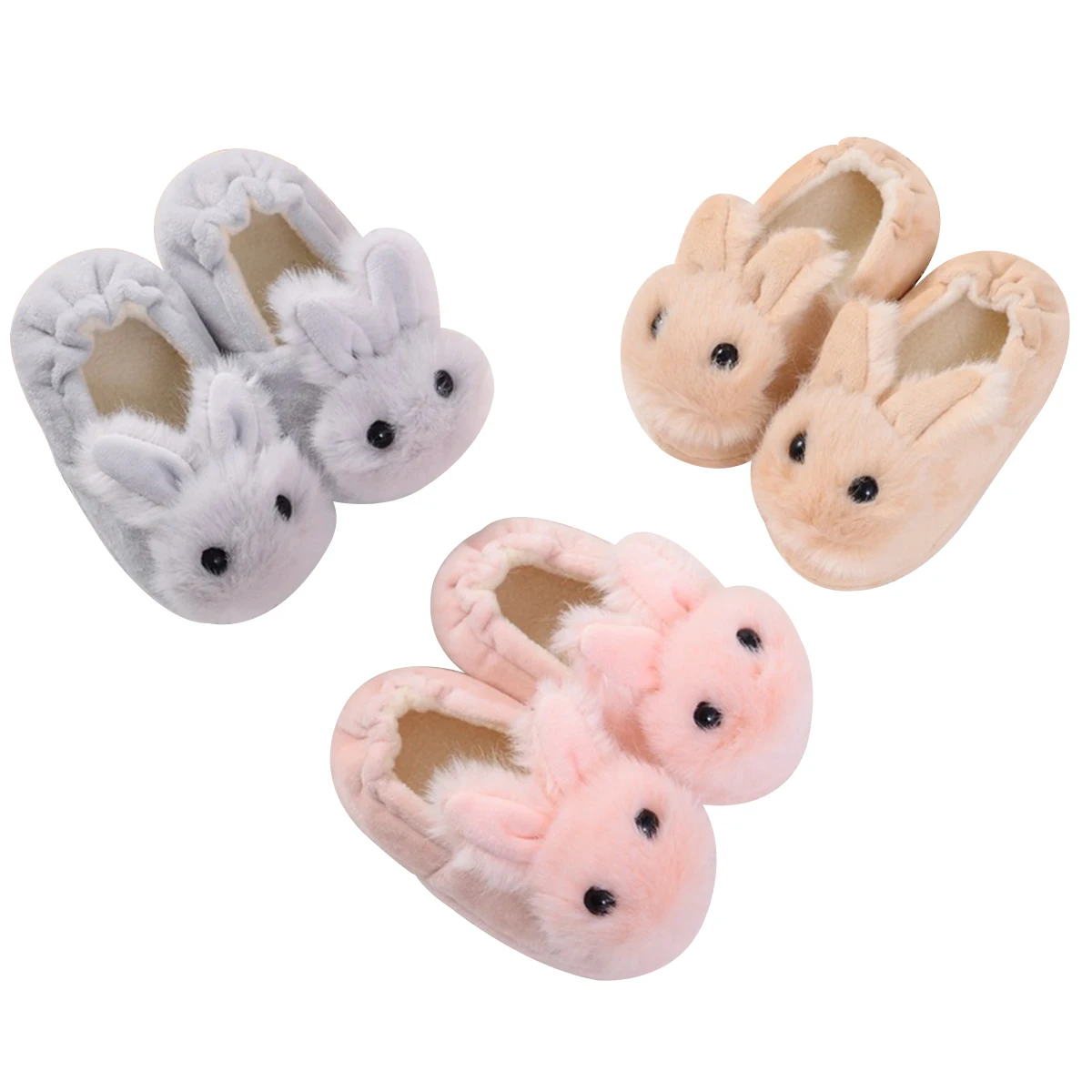 

Toddler Baby Plush Bunny Slippers Soft Winter Warm House Bedroom Shoes Anti-Slip First Walkers Boys And Girls 1-6 Years