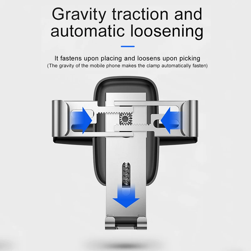 Baseus Gravity Car Phone Holder for Car CD Slot Mount Stand for iPhone 12 11 X Pro Max Samsung Metal Cell Mobile Phone Holder