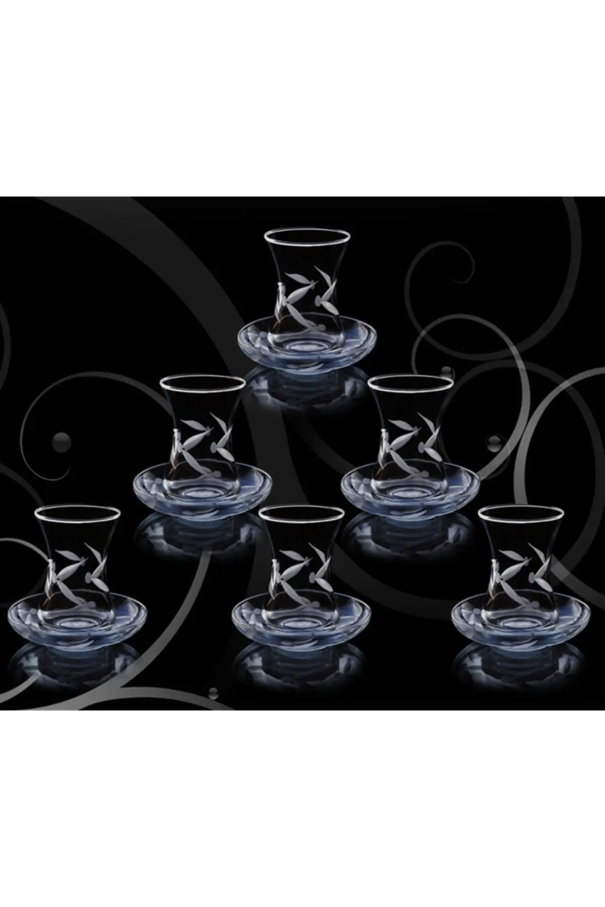 

Uras Slim Waisted 12 Piece 6 Personality Tea Team English Tea Cup Glass Cup