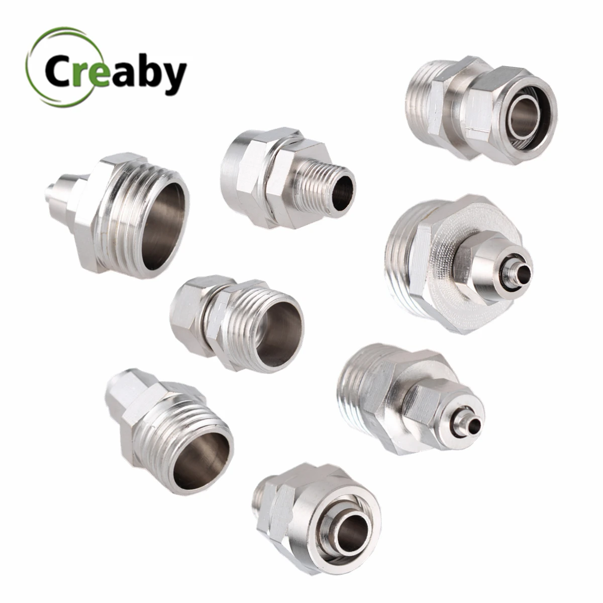 

1PC Pneumatic Air Fitting PC Type 4 6 8 10 12 14 16mm Thread 1/8" 3/8" 1/2" 1/4" BSP Quick Connector For hose Tube Connectors