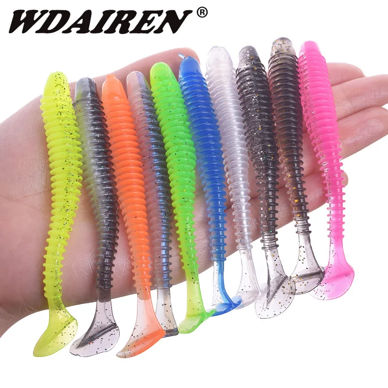 WDAIREN  Soft Lures Silicone Bait 9.5cm 7cm 5cm Goods For Fishing Sea Fishing Pva Artificial Swimbait Wobblers Tackle