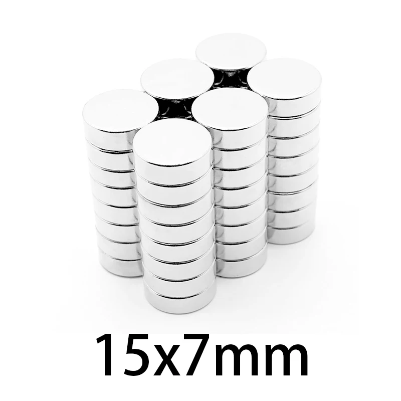 5-100pcs N35 Neodymium 15x7mm Round sheet Magnets  rare earth magnetic micro NdFeB super Strong circle Powerful 15*7mm Magnet