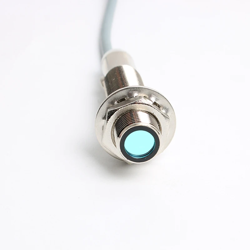 

M12 Laser Diffuse Reflection Photoelectric Sensor Visible Light Switch NPN PNP Normally Open Distance 20CM Adjustable