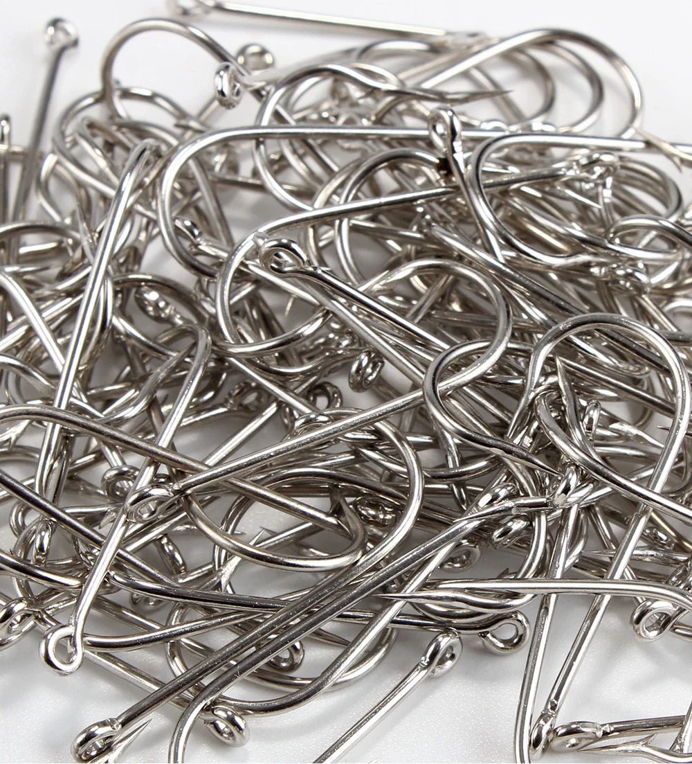 FTK Gebogener SEA Rundhaken 2335 Nickel mit Großem Ring 10 # -20 # 100 Stück/Box Haken aus Norwegen für Jigging-Karpfenangeln, Angelzubehör – Detail 13
