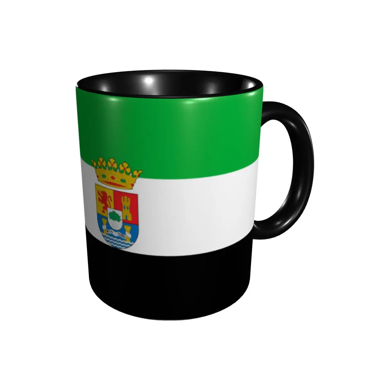 Promo Flag Of Extremadura with Coat Of Arms Mugs Humor Graphic Flags of the autonomous communities of Spain multi-function cups